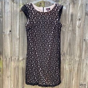 Host Pick R & K Originals dress like new condition. Black lace /nude slip style